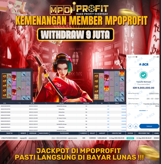 MPOPROFIT JACKPOT PGSOFT! KEMENANGAN MURNI DI (GEISHA'S REVENGE TOTAL 9.000.000,- LUNAS)